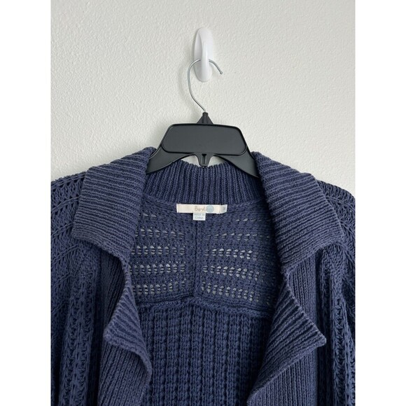 Boden Womens Long Sleeve Open Knit Duster Cardigan Sweater Heavy Blue Medium - Picture 6 of 7